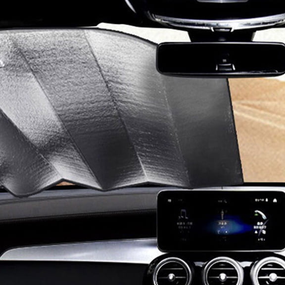 LITINKIMI Universal Fit Aluminum Foil Heat Blocking Car Sunshade Front Windshield Cover 130x60cm
