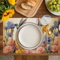 thumbnail image 4 of Vintage Hummingbirds Placemats Set of 4, Spring Farmhouse Country Flowers Placemats for Dining Table, Place Mats for Kitchen Tabletop, Waterproof Wipeable Dining Table Mats Set, 4 of 9