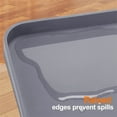 thumbnail image 3 of Tutuviw Mini Fridge Drip Mat with Raised Edge 23"*23"*0.76" Prevent Water Leakage and Floor Damage Edge Silicone Refrigerator Floor Mat(Grey), 3 of 7