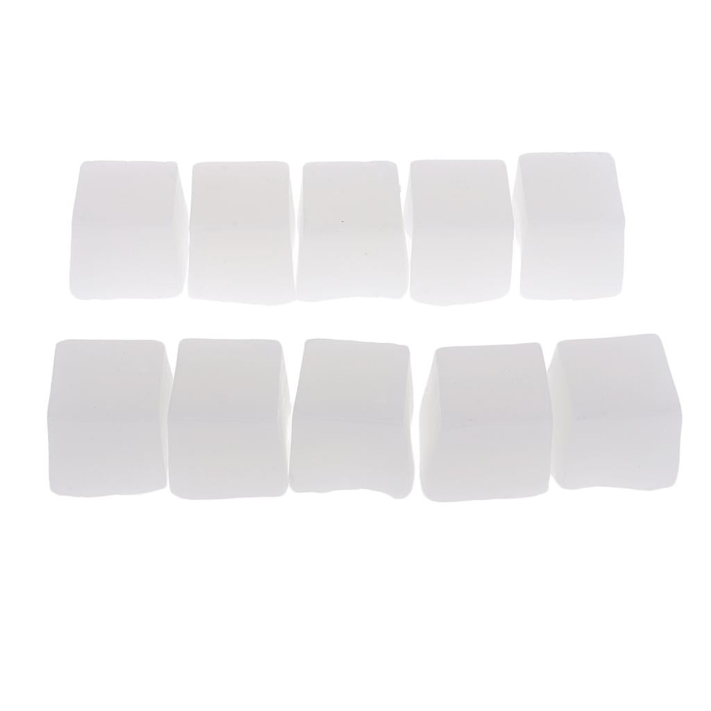 Milageto 10pcs Candle Paraffin Wax Blocks Cube for DIY Candle Making Material White