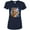 Navy, variant on Wolves in Front of the Moon Animal Lover Womens Graphic T-Shirt