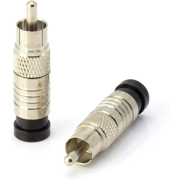 THE CIMPLE CO - RCA Compression Connector for RG6 Coaxial Cable 100 Pack