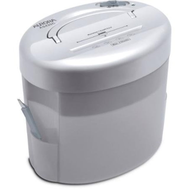 Photo 1 of 4-folded sheet cross-cut desktop paper/credit card shredder, white