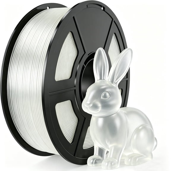ouhos PLA 3D Printer Filament, 1.75 mm 1 kg, High Transparency, ±0.02 mm Accuracy, Neatly Wound, For Most FDM 3D Printers