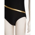 thumbnail image 6 of Jowowha Kids Girls Gymnastic Yoga Ballet Dance Suit Metallic Ice Skating Bodysuit Leotard with Gold&Black 16, 6 of 7