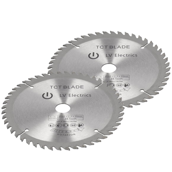 Circular Saw Blades Circular Cutter Blade Woodworking Cutting Disc 2Pcs 6in Circular Blade Cutter Cutting Disc Carbide Tipped Woodworking Saw Wed 48 Teeth