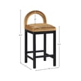 thumbnail image 5 of Meridian Furniture Conrad Saddle Velvet Counter Stool, 5 of 9