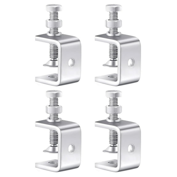 4Pcs C-Clamp Set,Heavy Duty C Clamps with Adjustable Knob Industrial Strength C Clamp for Woodworking, Welding