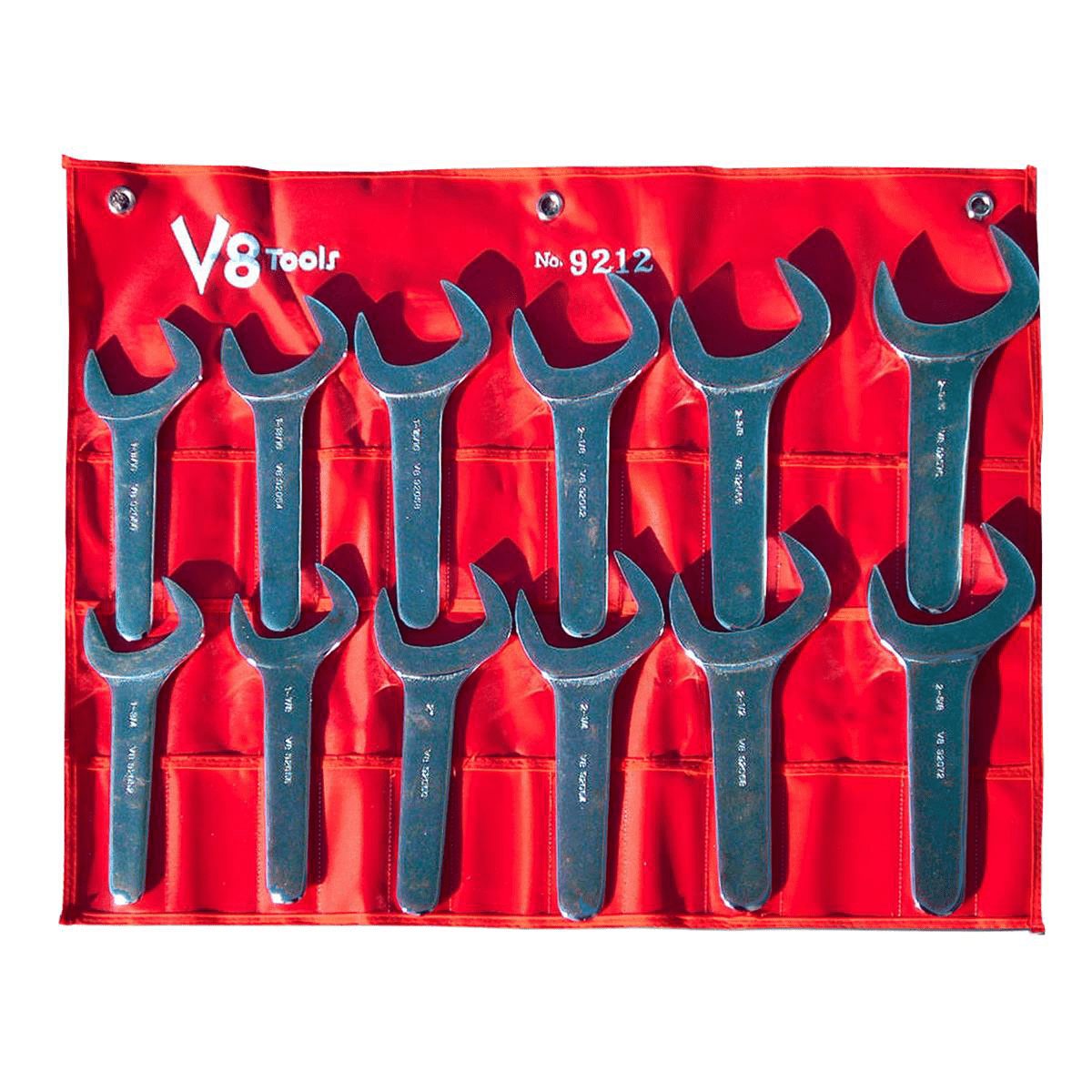 V8 Tools 9212 12-Piece Jumbo SAE Service Wrench Set