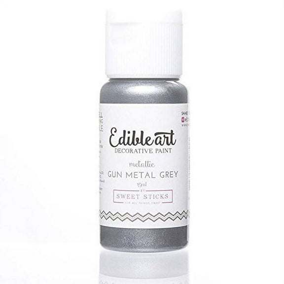 Sweet Sticks Edible Art Decorative Paint Gun Metal Grey 15ml