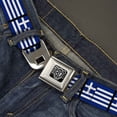 thumbnail image 2 of Buckle-Down Belt, Seatbelt Buckle Belt, Greece Flags, 34 to 52 Inches, 2 of 9
