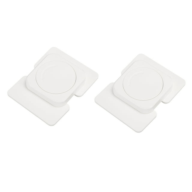 Unique Bargains Verrou de Réfrigérateur Adhésif Rotatif 64x50x10mm Blanc Lot de 2
