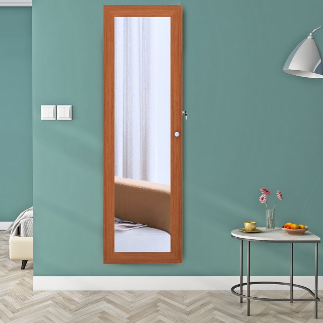 Wallmounted Multifunctional Wooden Fulllength Mirror with