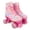 Pink, variant on SolarSoda Kids Adult Roller Skates for Girls, Quad Skate With Light up Wheels, Pink (Women's 6.5)