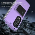 thumbnail image 4 of Phone Case for Samsung Galaxy Z Fold 3 5G 2021 and Slide Camera Cover Kickstand Stand Slim Protective Mobile Hard Hybrid Back Cell Accessories ZFold3 Z3 Fold3 3Z ZFold35G Women Men Purple, 4 of 11