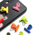 thumbnail image 3 of 5Pcs Candy Color Metal Binder Clips Hanging Hole Design Round Handbag Clip Money Clamps Colored Hinge Clips, 3 of 7