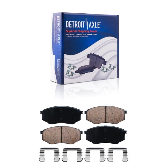 Detroit Axle - FWD Front Brake Pads for 2010 2011 Hyundai Tucson 2011 Kia Sportage Ceramic Brake Pads w/ Hardware Replacement