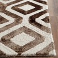 thumbnail image 3 of Safavieh Dip Dye Collection DDY679L Handmade Geometric Watercolor Ivory and Chocolate Wool Area Rug (2' x 3'), 3 of 10