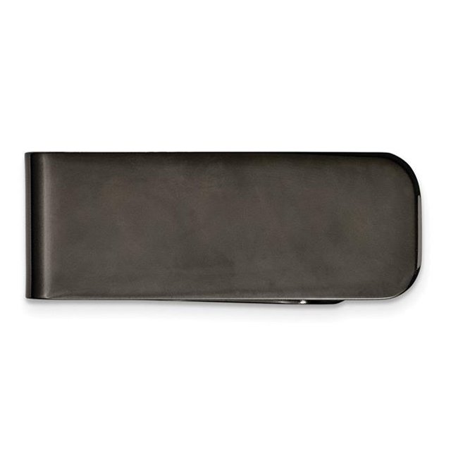 Chisel SRM117 Stainless Steel Polished Black IP-Plated Money Clip