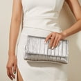 thumbnail image 2 of Bolso de noche de moda europea y americana, bolso de mano con destellos brillantes de color metálico, bolso de noche simple que combina con todo, bolso de mujer, 2 of 6
