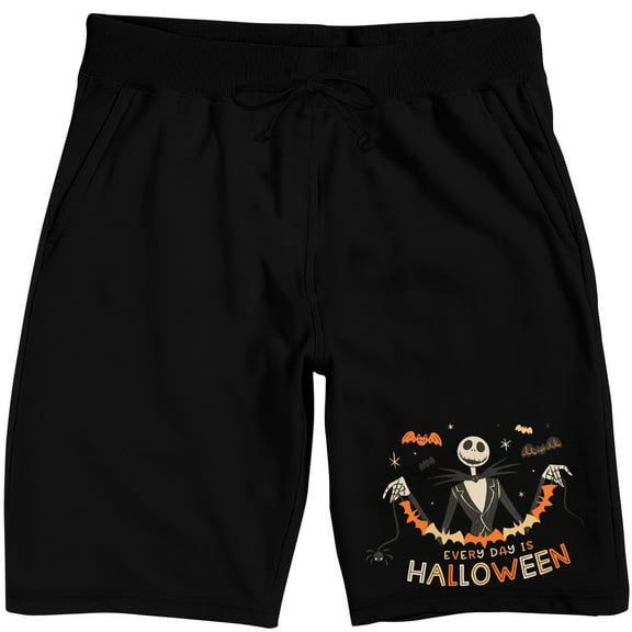 Nightmare Before Christmas Every Day Is Halloween Adult Black Sleep Pajama Shorts-XXL