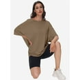 thumbnail image 2 of 3-pack Khaki Women's Plus Size T Shirts Oversized Tees Summer Half Sleeve Crew Neck Tunic Tops, 2 of 6