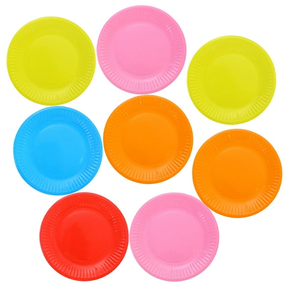 unbranded 50Ud Platos Desechables De Papel Para Cena Elegante Y En Colores Surtidos