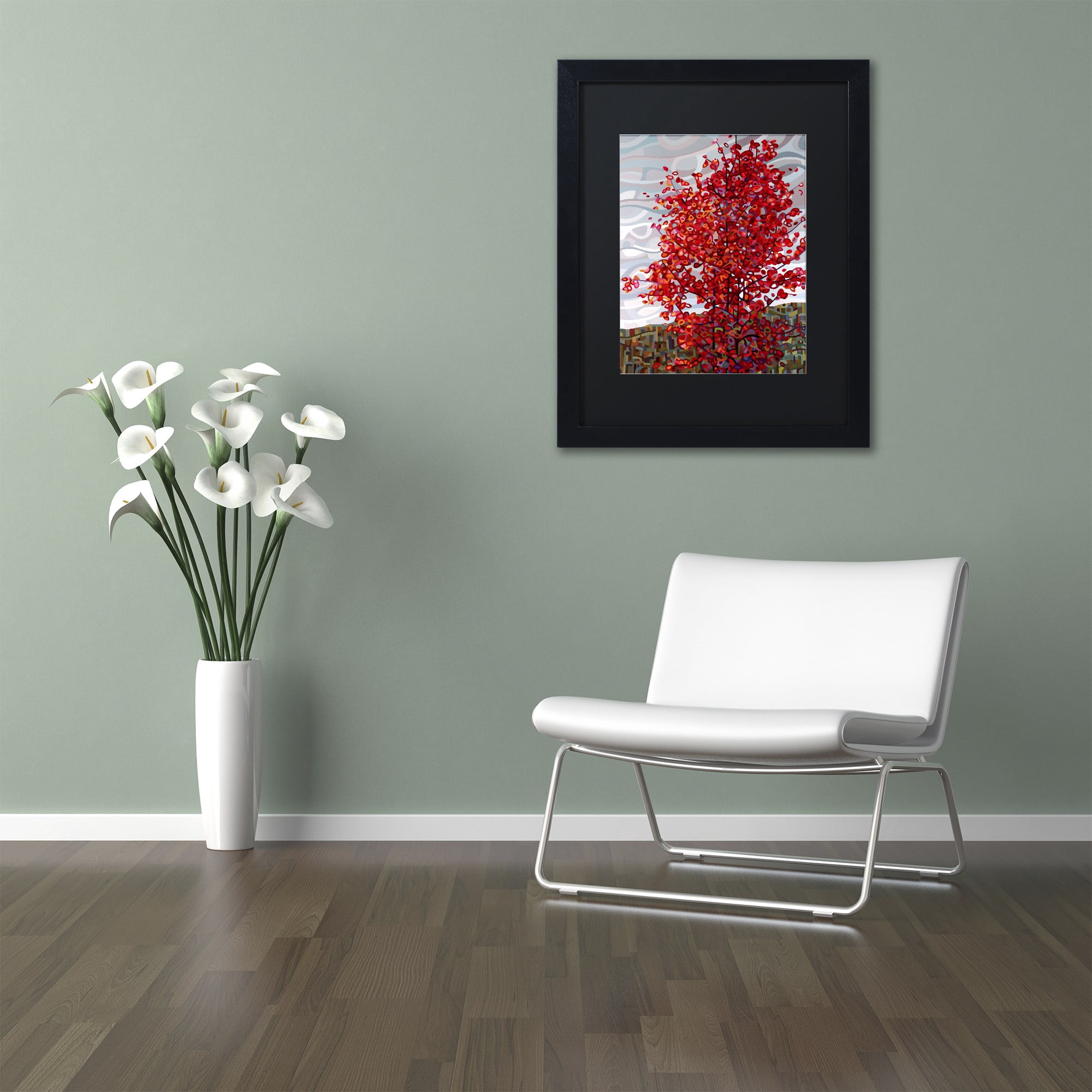 Mandy Budan 'Passing Storm' Black Matted Framed Art