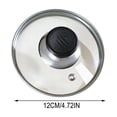 thumbnail image 2 of Tempered Glass Pot Lid with Stainless Steel Rim, Universal Cookware Cover with Steam Vent, Full Mounting Kit for Woks Soup Pots and Steamers, Multiple Diameter Options for Daily Cooking, 2 of 9