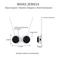 thumbnail image 5 of Rosec Jewels Natural Black Spinel Infinity Necklace for Women - Toi Et Moi Necklace - AAA Grade - Ready to Gift with Jewelry Box, 925 Sterling Silver, 5 of 8