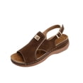 thumbnail image 2 of HAJWOH Orthopedic Sandals for Women Non Slip Slip on Arch Support Flat Wedge Sandals Breathable Walking Shoes 2026 New Beach Foam Shoes Brown 38, 2 of 5