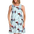 thumbnail image 1 of Disketp Dachshund Dog Puppy para Vestido sin Mangas para Mujeres, Vestidos de Verano para Mujeres, Casual y Holgado para la Playa, 1 of 7