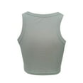 thumbnail image 2 of Kmbangi Women's Summer Slim Knit Tank Tops, Solid Color Sleeveless Round Neck Ribbed Crop Tops Causal Streetwear, 2 of 7