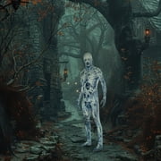 Morphsuits Adult Arachnomania Morphsuit Halloween Costume Skeleton Spider Suit Halloween Blue XL