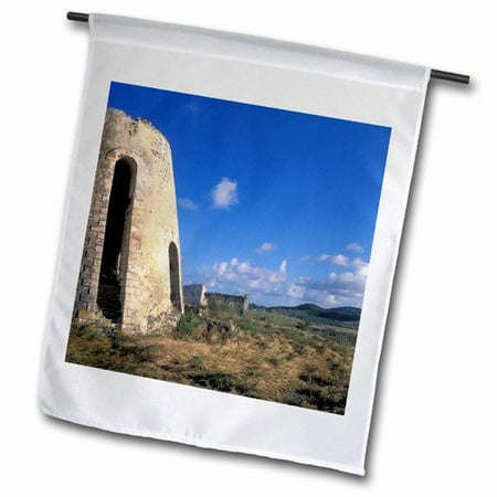 - 3dRose Sugar Mills Plantation, St. Croix, Virgin Islands, US Polyester 1'6'' x 1' Garden Flag