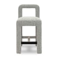 thumbnail image 3 of Hazel Grey Boucle Counter Stool, 3 of 4