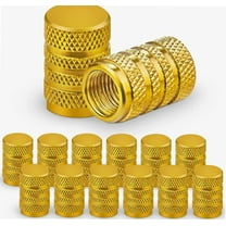 Car Tire Caps, 12PCS Valve Stem Caps, Universal Tire Valve Stem Caps for Cars, SUVs, Bike and Bicycle, Trucks, Motorcycles (Gold) …