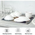 thumbnail image 7 of Sailing Ship Dish Drying Mat, Absorbent Microfiber Pad Protector For Kitchen Counter Top Mat Dish Drainboard 16x18in, 7 of 7