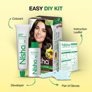 Nisha Creme Hair Color | Permanent Long Lasting Black Hair Dye Colour Kit | Original Black | 60gm / 2.02 Oz