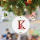 thumbnail image 1 of Fiudx Artículos en oferta con ofertas flash Colgante de decoración de árbol de Navidad personalizado con 26 letras, decoración de árbol de Navidad, regalo de Navidad, 1 of 3