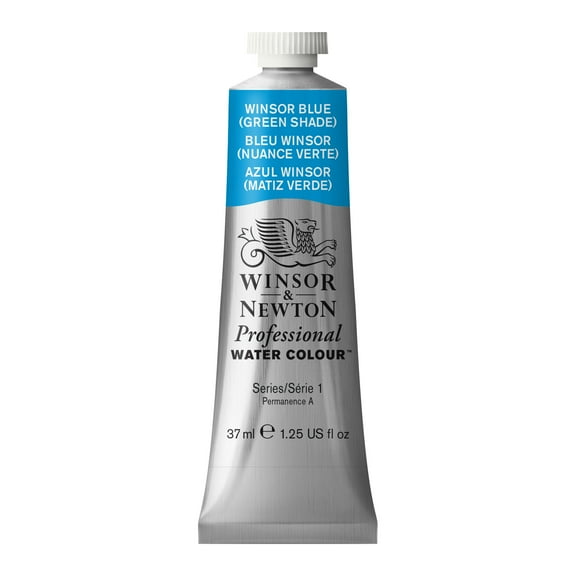 Winsor & Newton Professional Watercolor, 37ml, Winsor Blue Green Shade