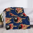 thumbnail image 4 of Throw Blanket for Couch, Bowling Ball And Flame Super Soft Fuzzy Comfy Warm Throw Blanket, Cuteness Lightweight Cozy Plush Flannel Blanket & Throws for Sofa and Bed All Season, 4 of 5