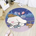 thumbnail image 1 of Alfombra redonda Kawaii Sanrio Cinnamoroll, alfombra antideslizante con dibujos animados para sala de estar, baño, dormitorio, habitación de niños, alfombrillas para cabecera, 1 of 4