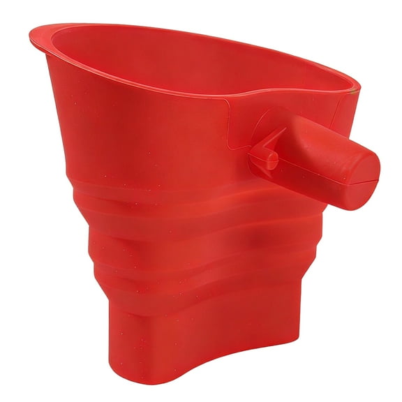 Flour Funnel, Made of Food-Grade Silicone, Leak-Proof, Large Capacity, Foldable Design | Easy to Operate And Clean.Red