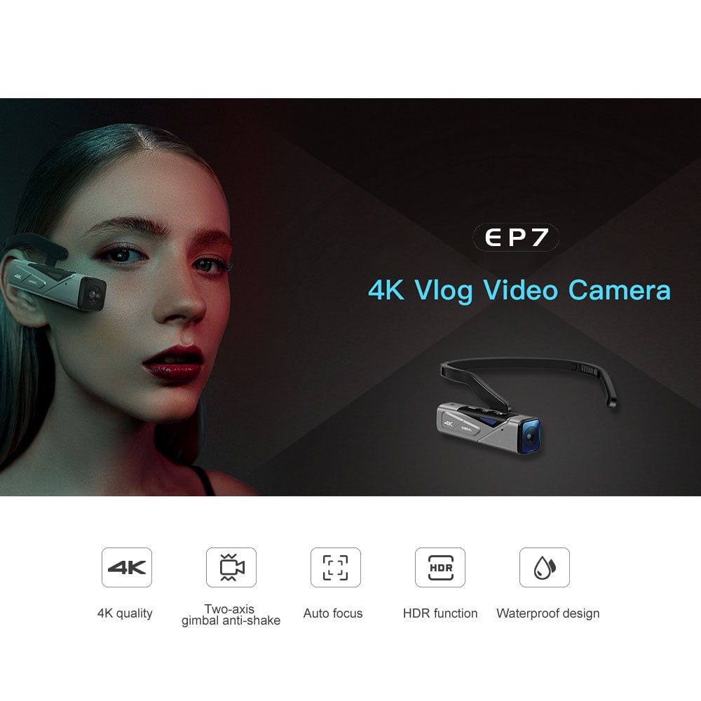 Camcorder,With Remote Camera First Person 4k 60fps Video Head 4k 60fps View Hands-free App Person View Hands-free Built-in 2- -shake Video Camera First Person View Dsfen Buzhi Bortt