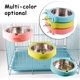 thumbnail image 3 of Cuenco para perro, cuencos extraíbles de acero inoxidable para agua y alimentos, jaula para gallinero, taza para gatos, cachorros, pájaros y mascotas, 3 of 6