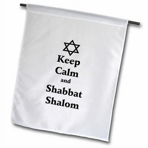 3dRose, Image of Keep Calm and Shabbat Shalom, 18 x 27 inch Garden Flag