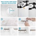 thumbnail image 3 of No Hook Shower Curtain with Built-in Rings - Farm Fall Thanksgiving Washable Waterproof Fabric Bathroom Curtains for Hotel,Rentals, 72 X 72 Inch Long , Orange Plaid Pumpkin Maple Leaf, 3 of 9