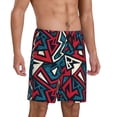 thumbnail image 2 of Fuzoiu Geometric Elements Print Pajama Shorts for Men, Men's Pajama Bottoms,Mens Lounge Sleepwear,Pajama Pants with Pocket-X-Large, 2 of 6