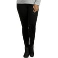thumbnail image 3 of Sofra WP4000-BLK-MD Womens Cotton Blend Stretch Leggings, Black - Medium, 3 of 4